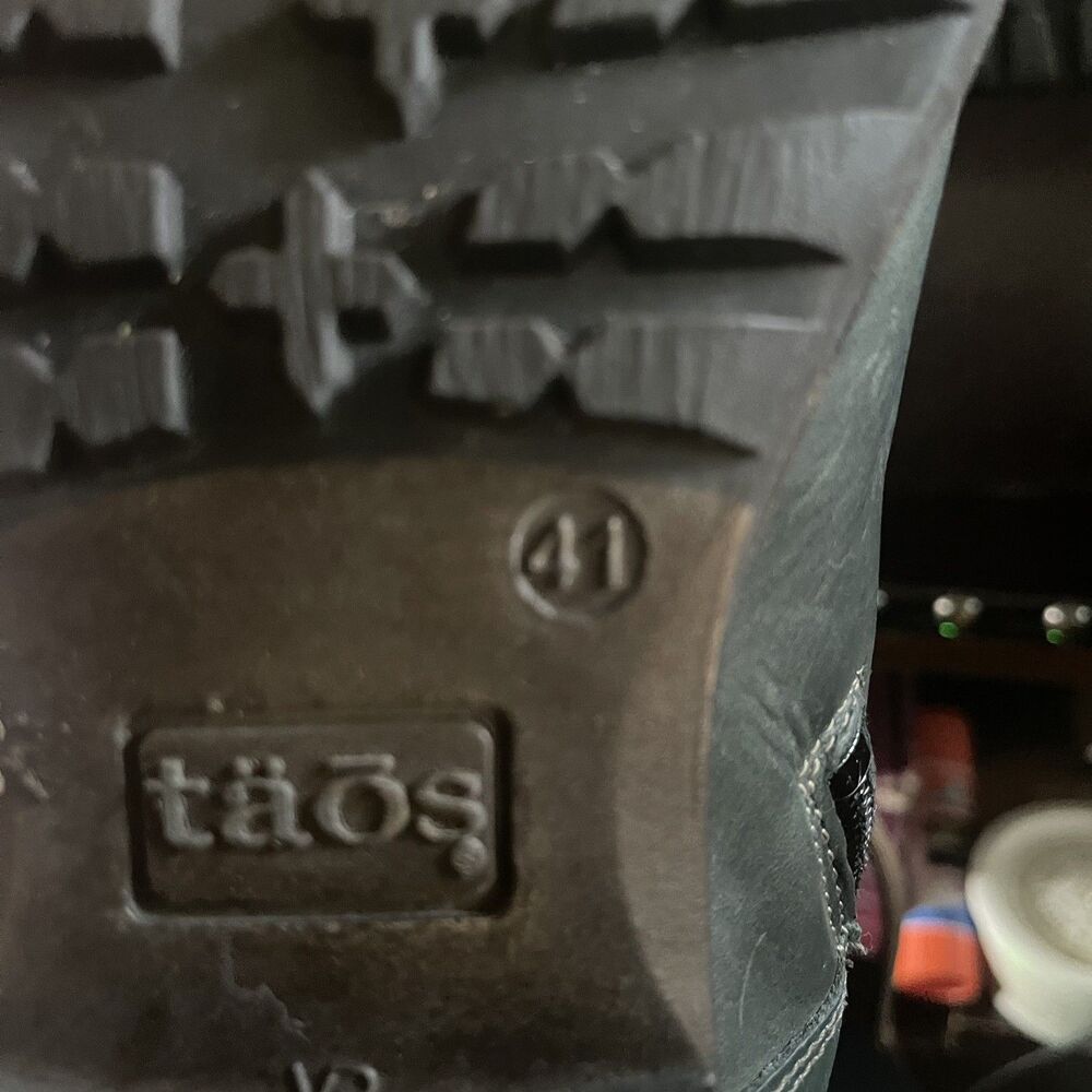 Taos Crave Green Leather Urban Combat Boots Round Toe 41/ US 10-10.5 - Picture 11 of 12